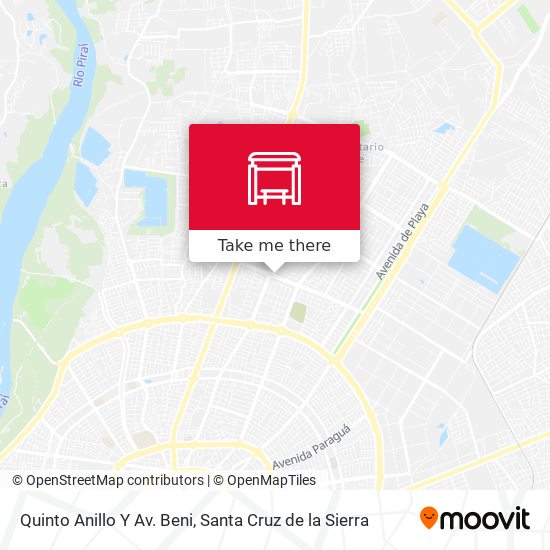 Quinto Anillo Y Av. Beni map
