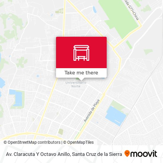 Av. Claracuta Y Octavo Anillo map