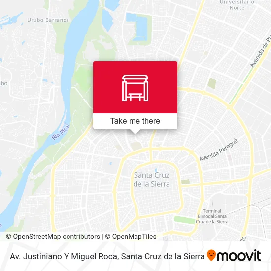 Mapa de Av. Justiniano Y Miguel Roca