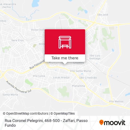 Mapa Rua Coronel Pelegrini, 468-500 - Zaffari