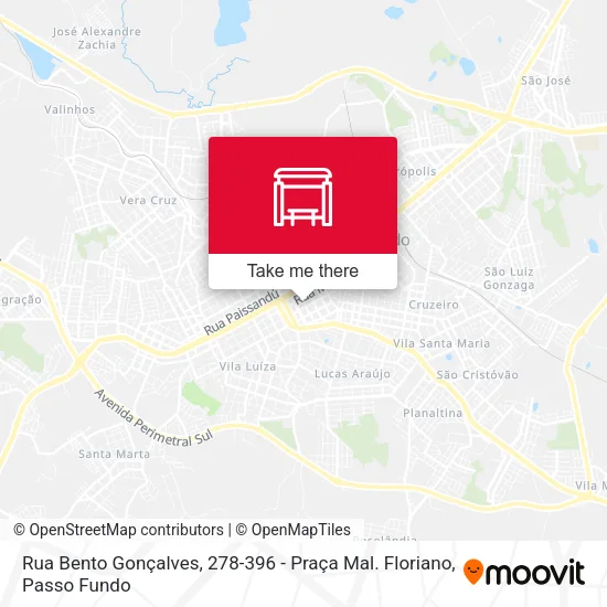 Rua Bento Gonçalves, 278-396 - Praça Mal. Floriano map