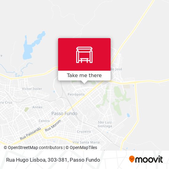 Mapa Rua Hugo Lisboa, 303-381