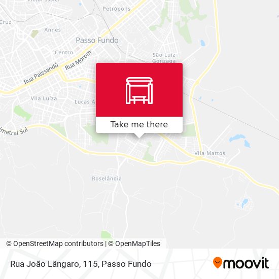 Mapa Rua João Lângaro, 115