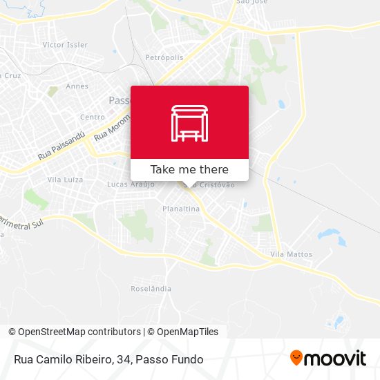 Mapa Rua Camilo Ribeiro, 34