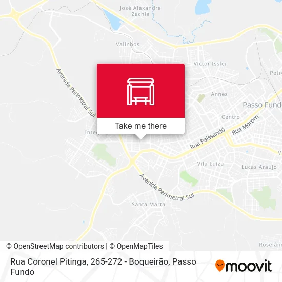 Rua Coronel Pitinga, 265-272 - Boqueirão map