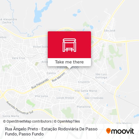 Rua Ângelo Preto - Estação Rodoviária De Passo Fundo map