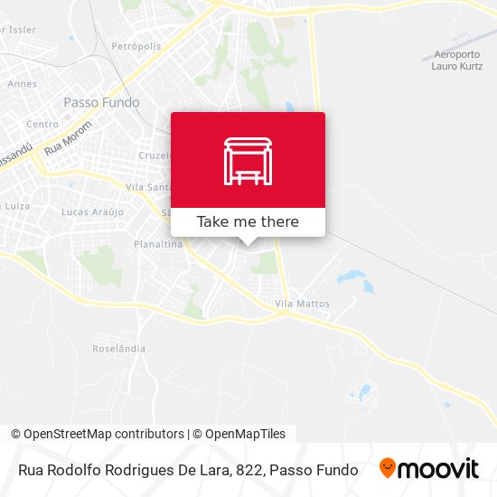 Rua Rodolfo Rodrigues De Lara, 822 map