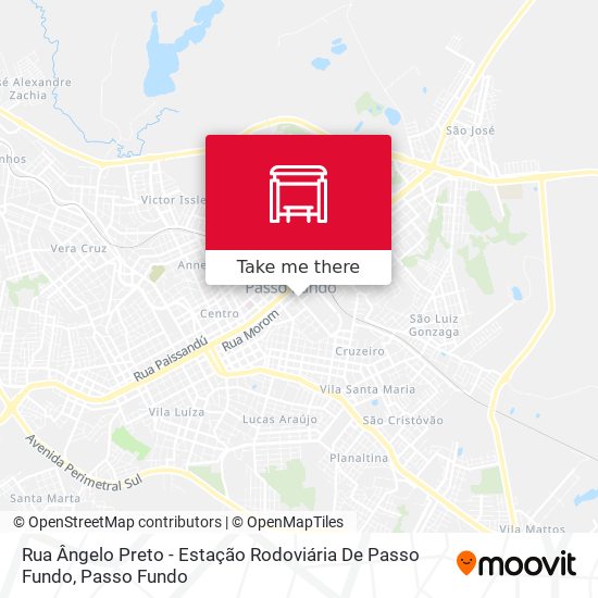 Mapa Rua Ângelo Preto - Estação Rodoviária De Passo Fundo