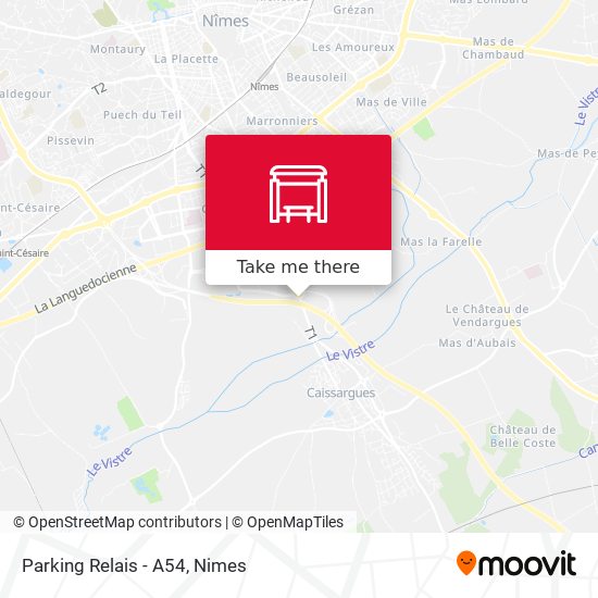 Mapa Parking Relais - A54