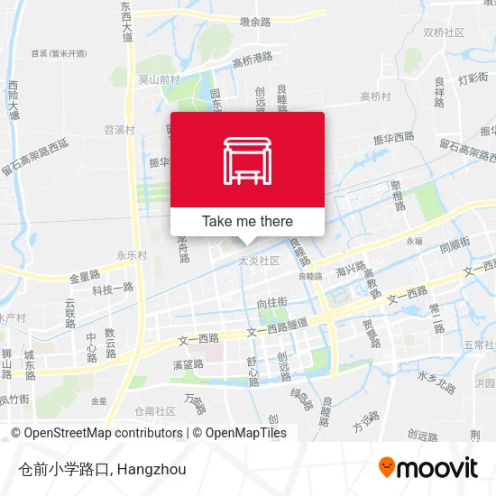 仓前小学路口 map