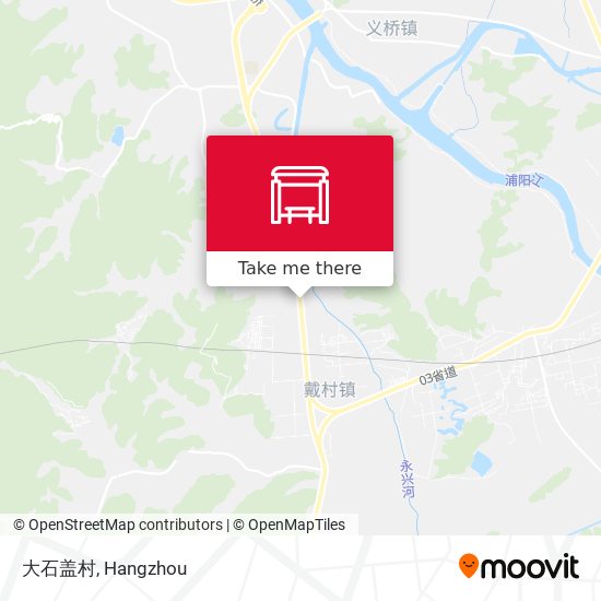 大石盖村 map