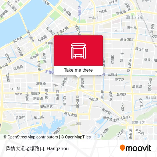 风情大道老塘路口 map