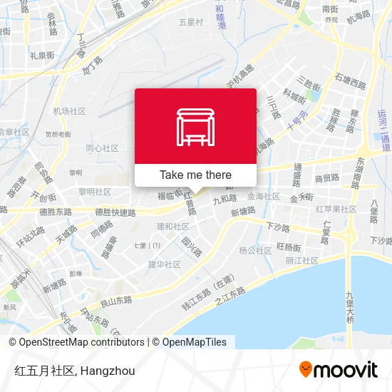 红五月社区 map
