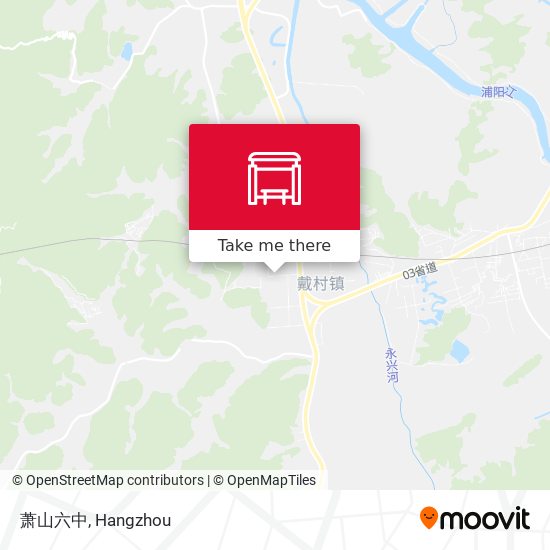 萧山六中 map
