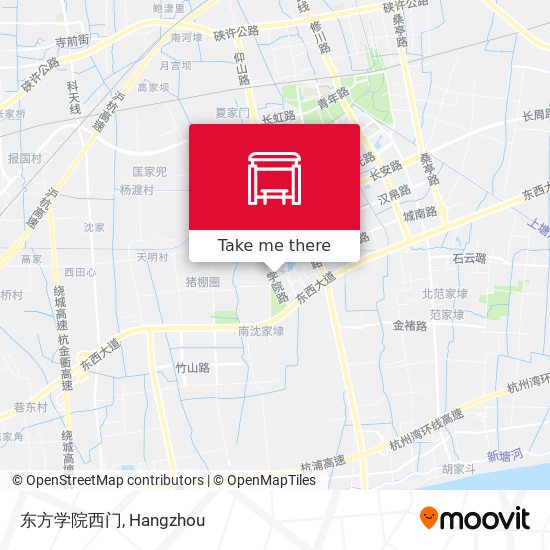 东方学院西门 map