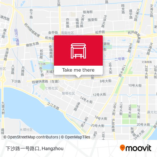 下沙路一号路口 map