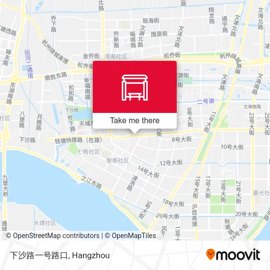 下沙路一号路口 map