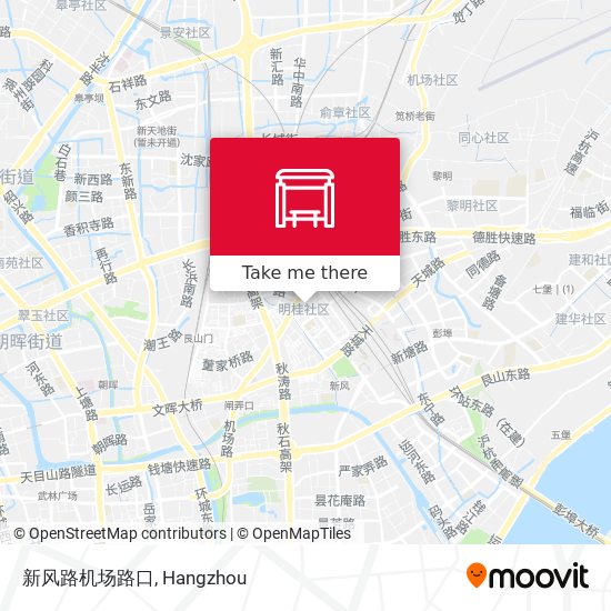 新风路机场路口 map