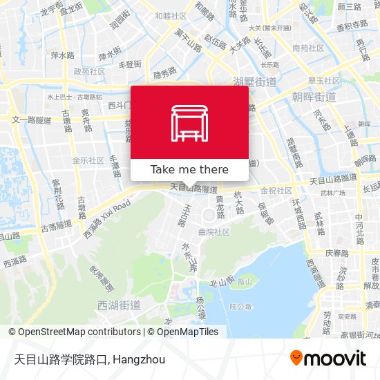 天目山路学院路口 map