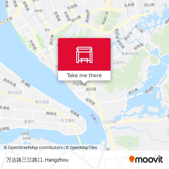 万达路三江路口 map
