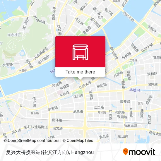 复兴大桥换乘站(往滨江方向) map