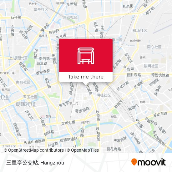 三里亭公交站 map