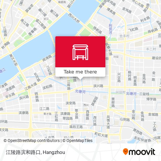 江陵路滨和路口 map