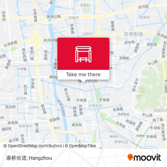 康桥街道 map
