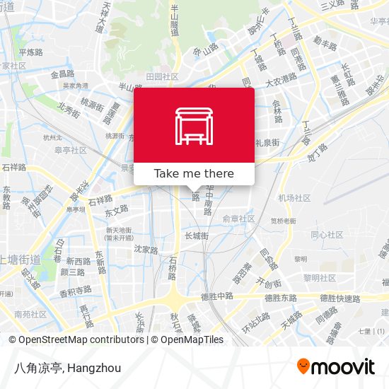八角凉亭 map