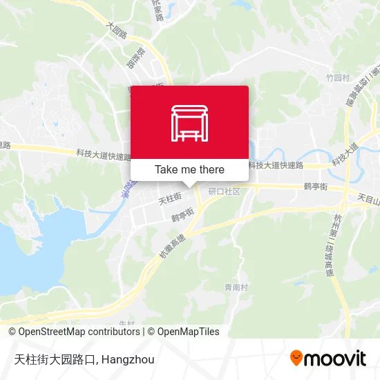 天柱街大园路口 map