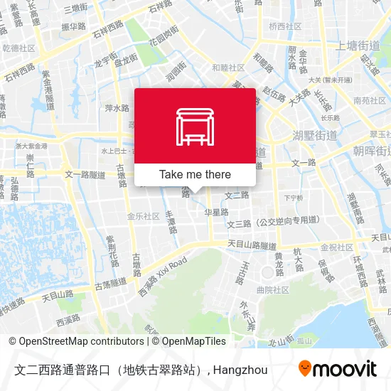 文二西路通普路口（地铁古翠路站） map