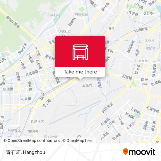 青石庙 map