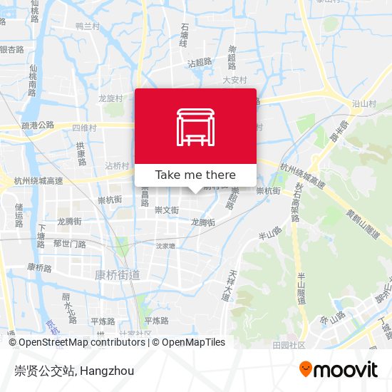 崇贤公交站 map