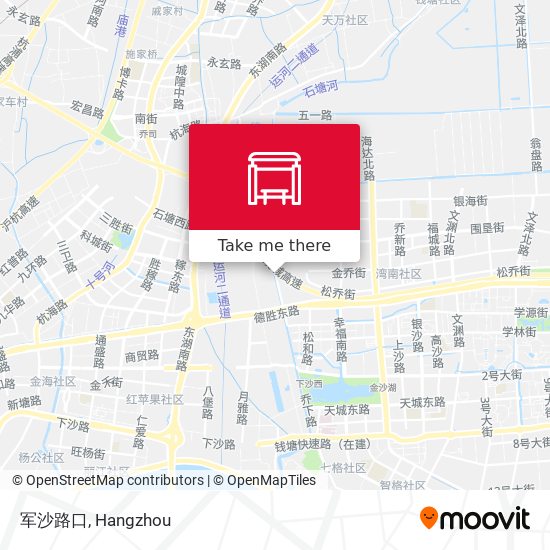 军沙路口 map