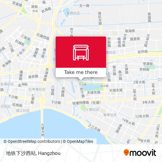 地铁下沙西站 map