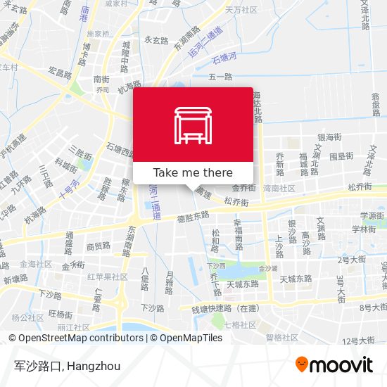 军沙路口 map