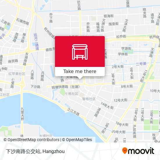 下沙南路公交站 map