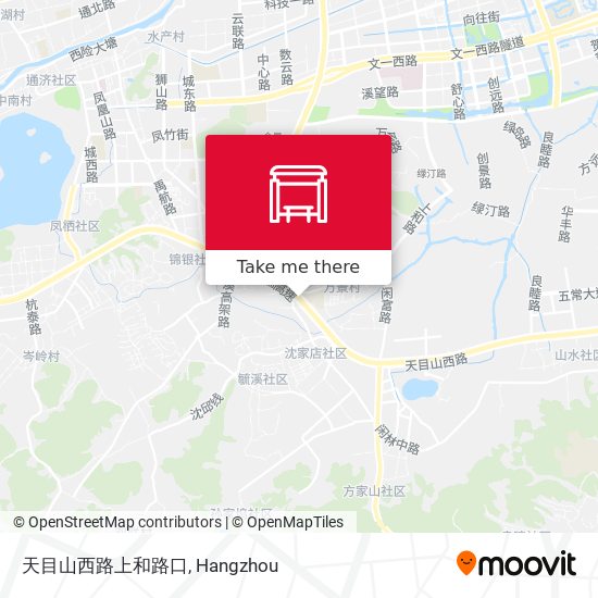 天目山西路上和路口 map