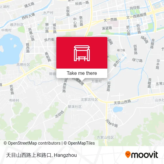 天目山西路上和路口 map