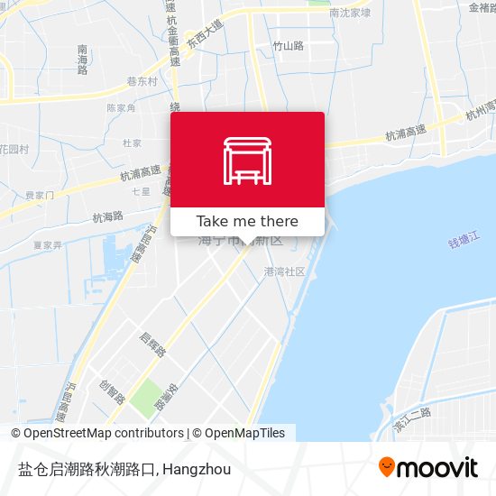 盐仓启潮路秋潮路口 map