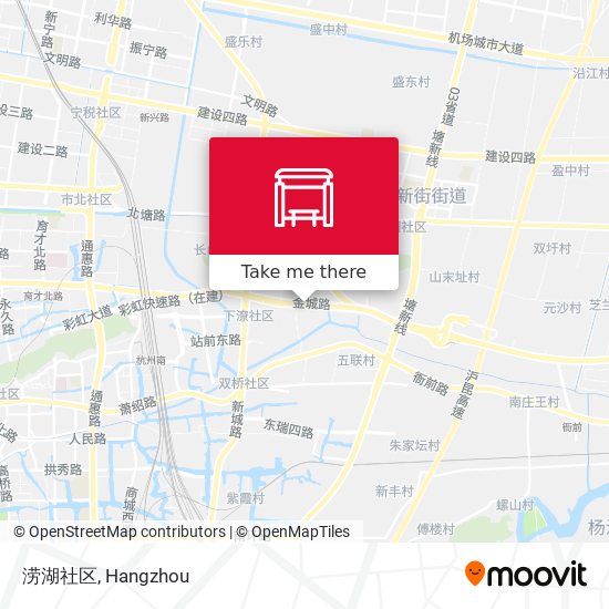 涝湖社区 map