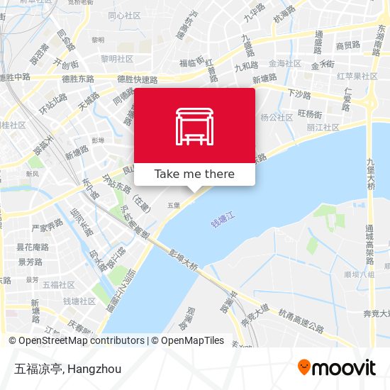 五福凉亭 map