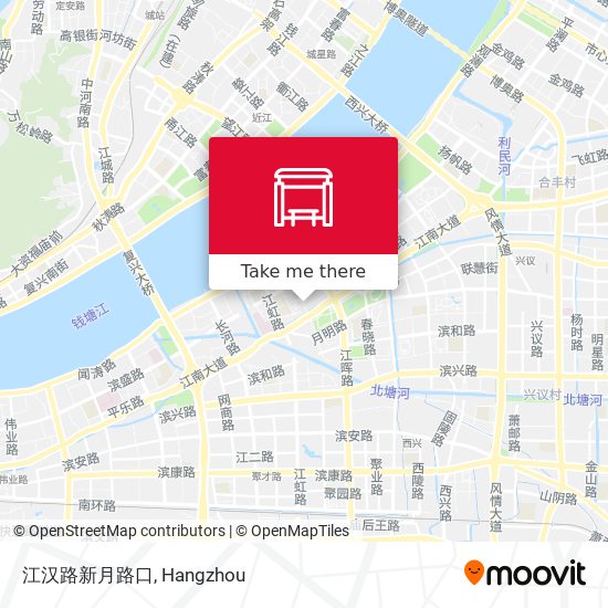 江汉路新月路口 map