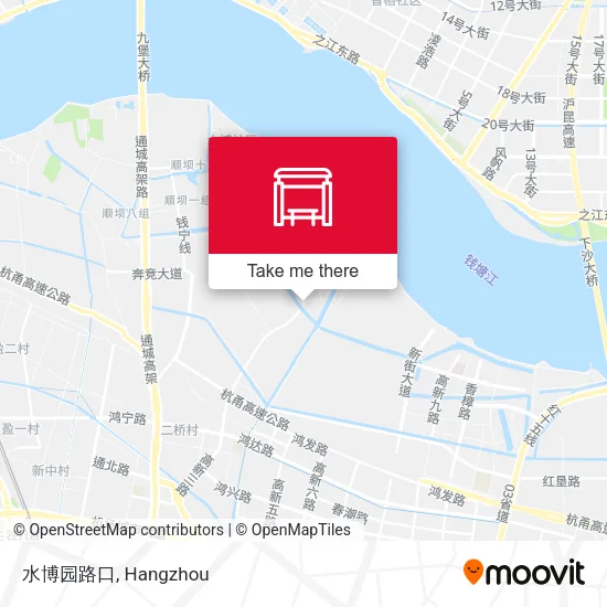 水博园路口 map