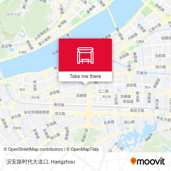 滨安路时代大道口 map
