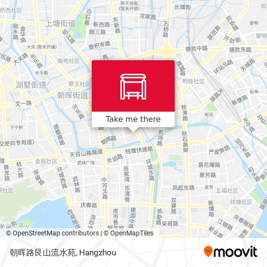 朝晖路艮山流水苑 map