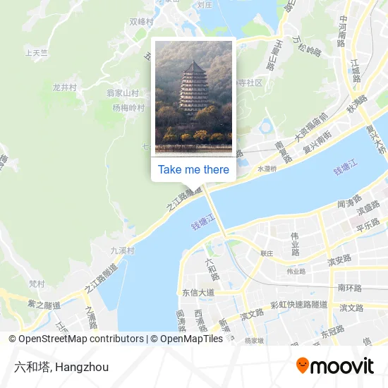 六和塔 map