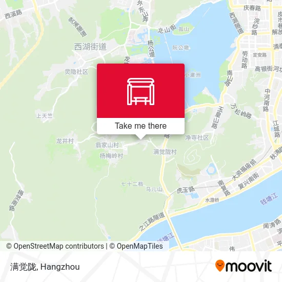 满觉陇 map