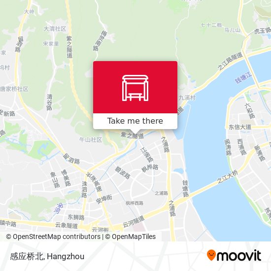 感应桥北 map