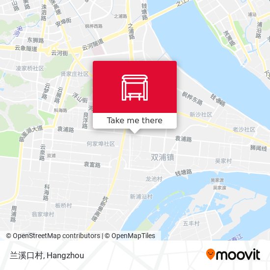 兰溪口村 map